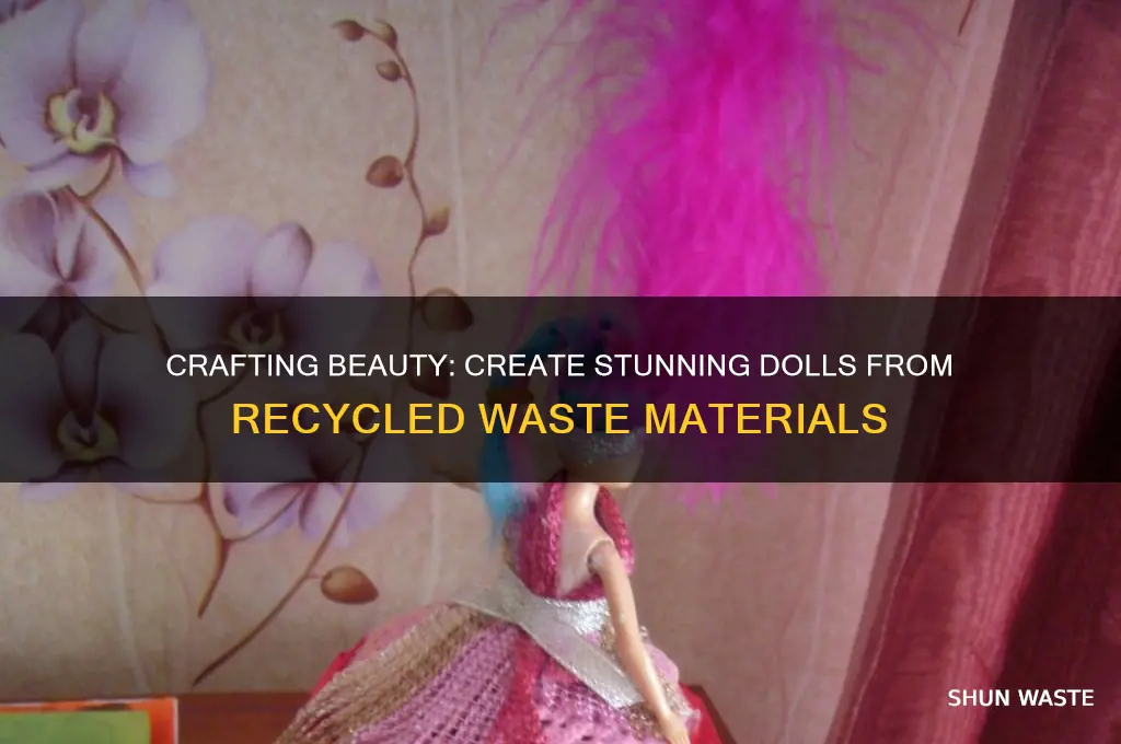 how to make a beautiful doll with waste material