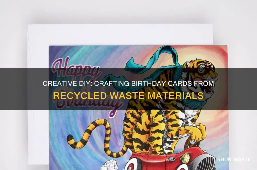 how to make a birthday card from waste material