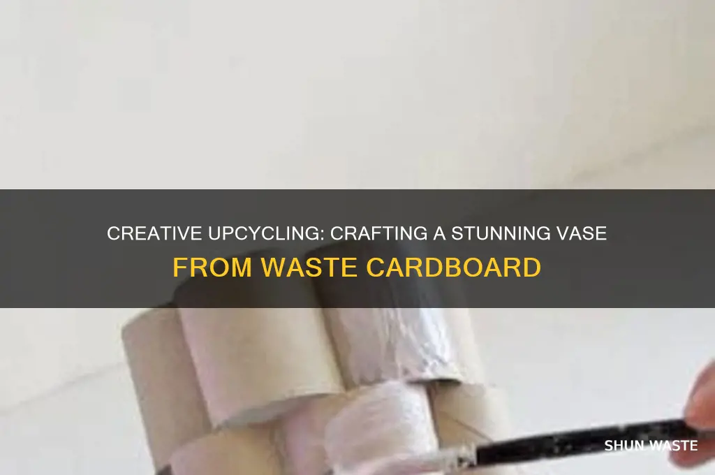 how to make a vase from waste cardboard