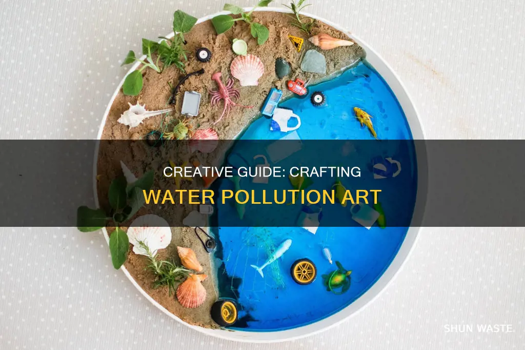 how to make a water pollution drawing