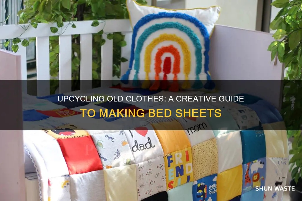 how to make bed sheets with waste clothes
