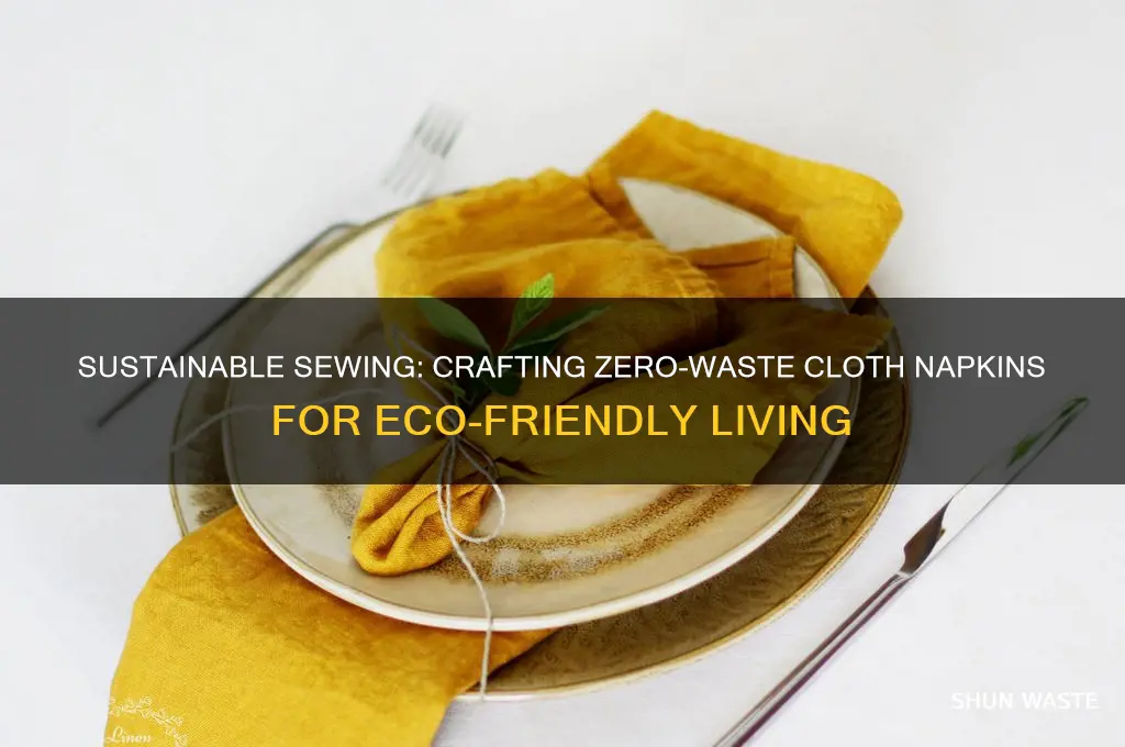 how to make cloth napkins zero waste