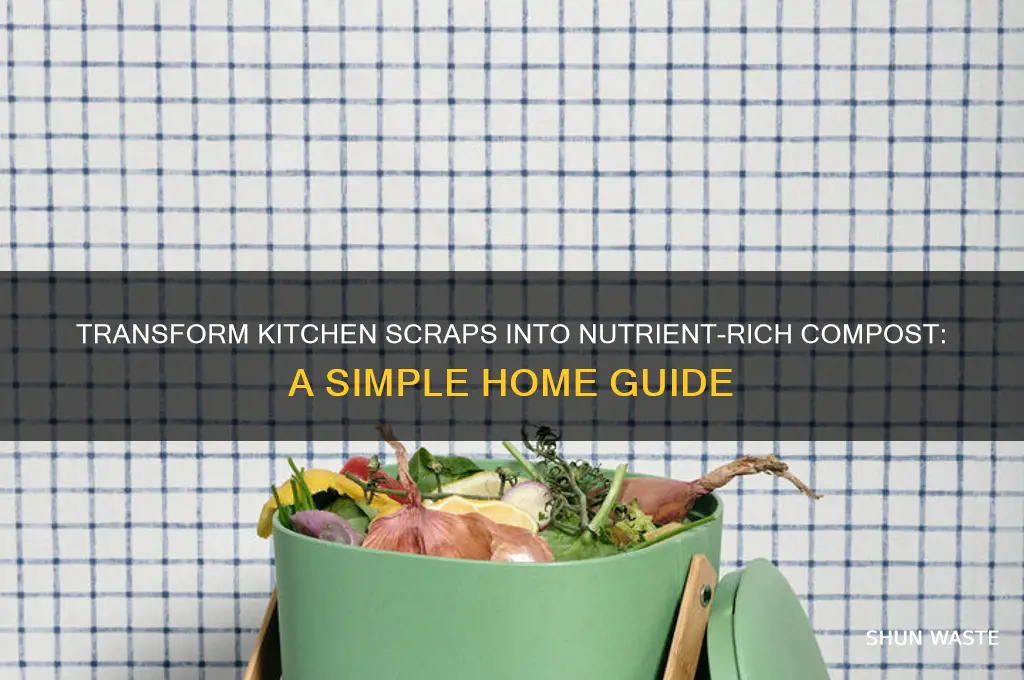 how to make compost at home from kitchen waste
