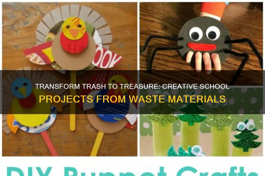 how to make creative things from waste material at school