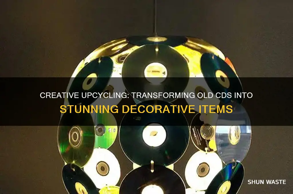 how to make decorative items from waste cd
