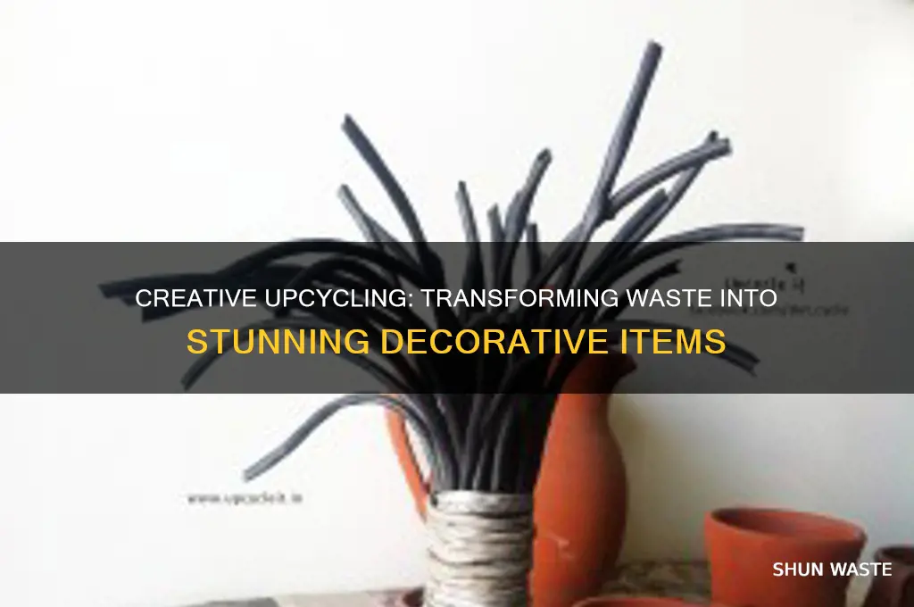how to make decorative items waste material