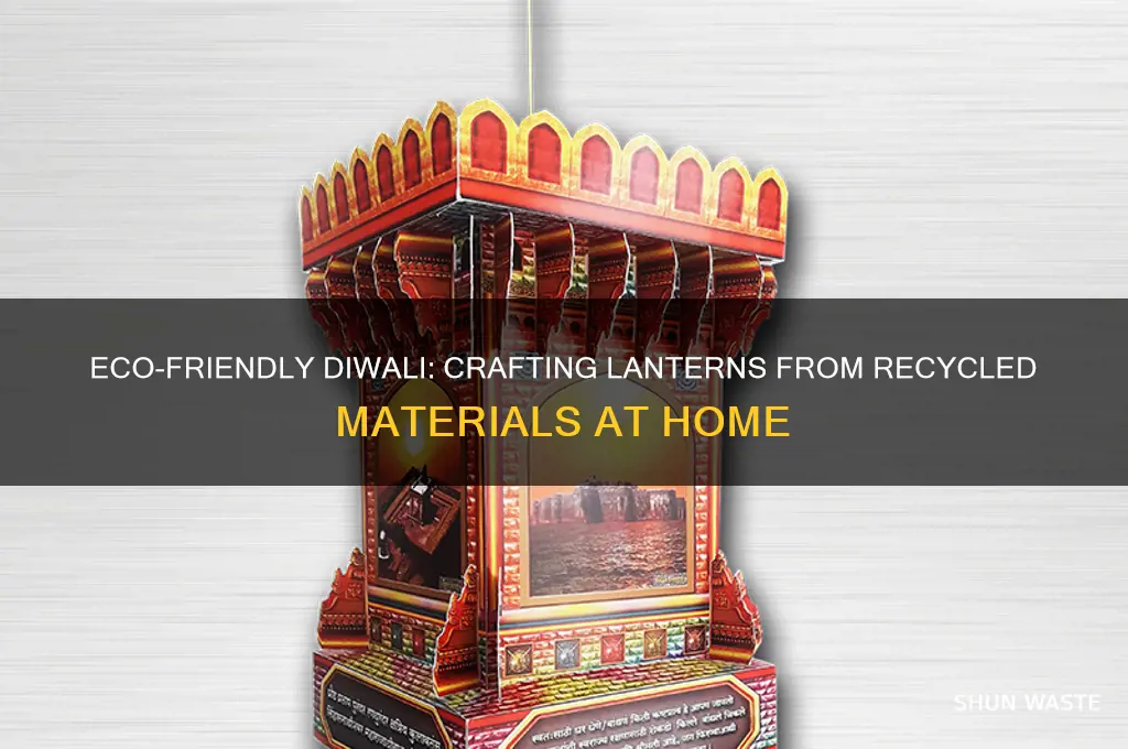 how to make diwali lantern out of waste