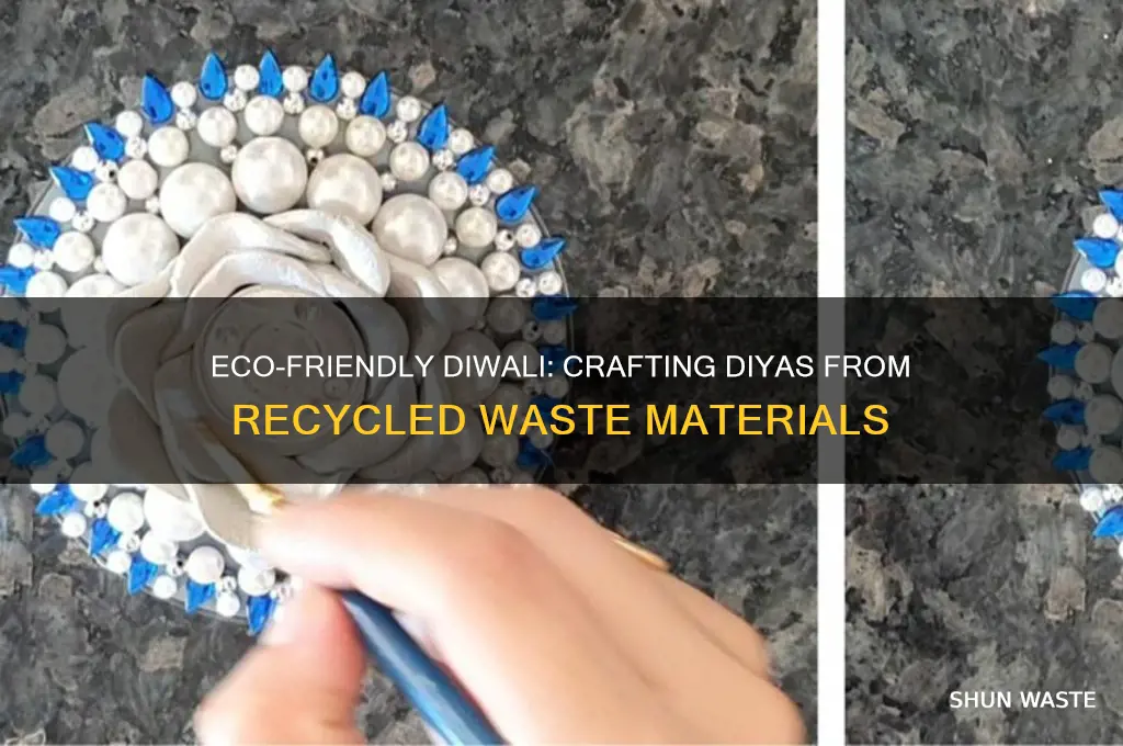 how to make diya from waste material