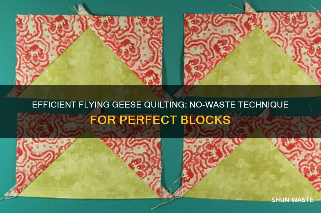 how to make flying geese with no waste
