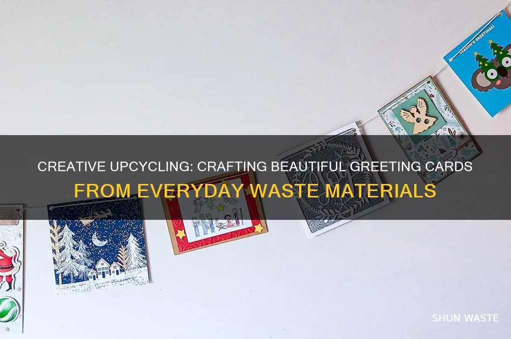 how to make greeting card with waste material