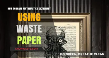Crafting a Math Dictionary: Upcycling Waste Paper for Learning