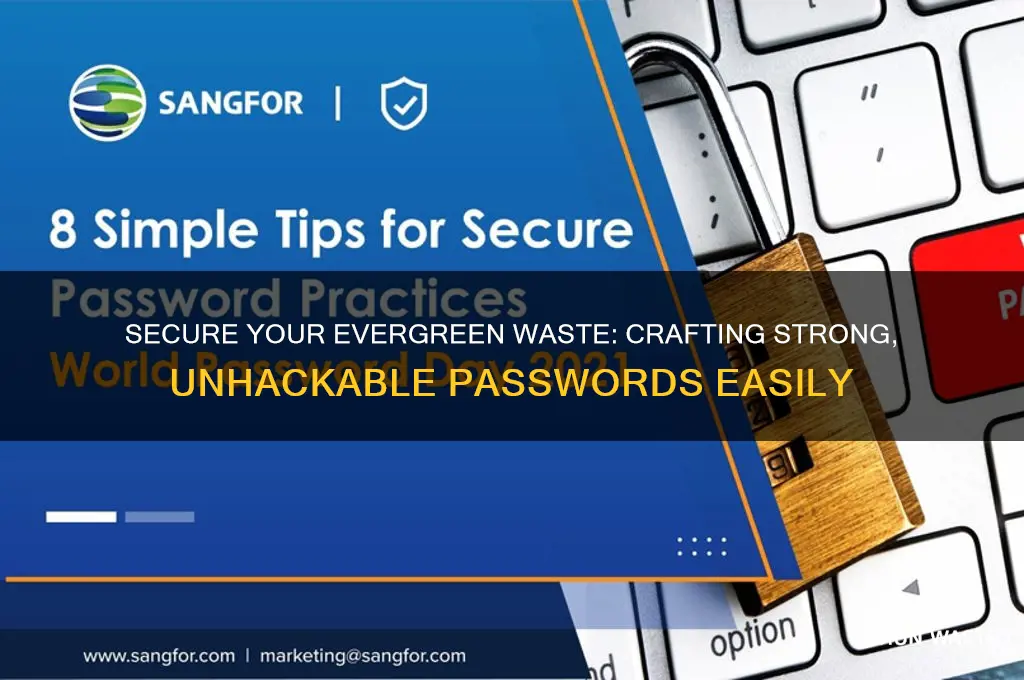 how to make password for evergreen waste