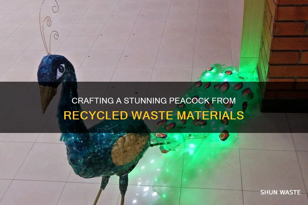 how to make peacock from waste material
