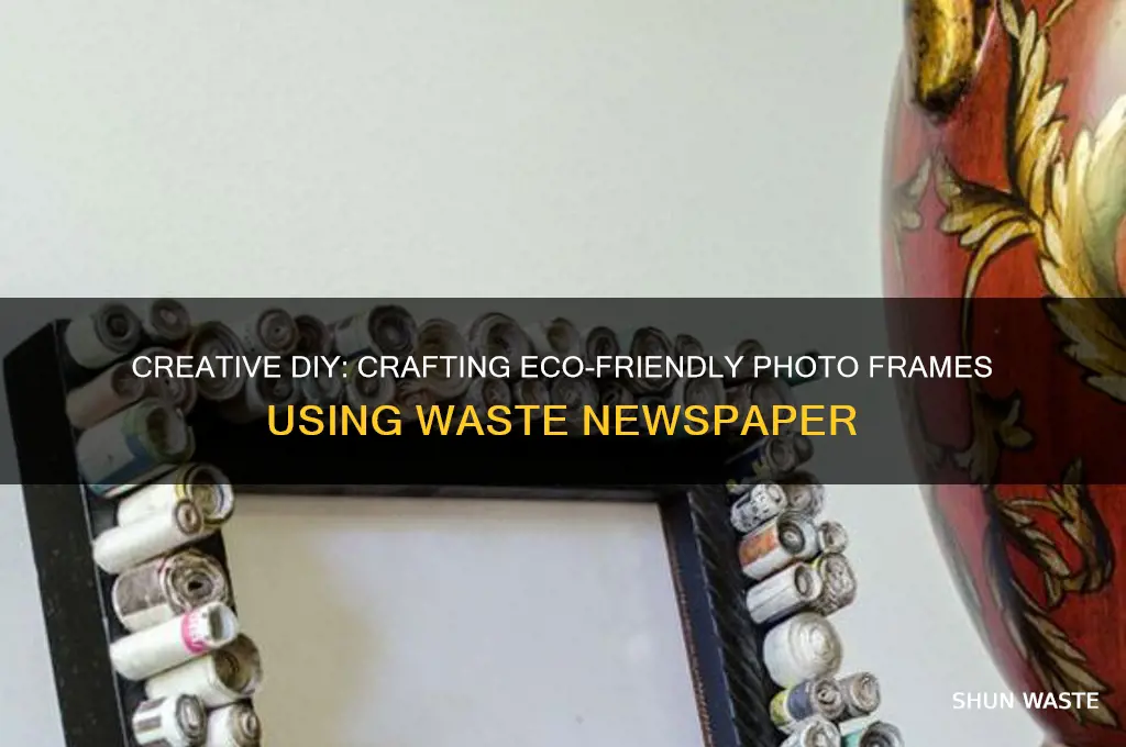 how to make photo frame with waste newspaper
