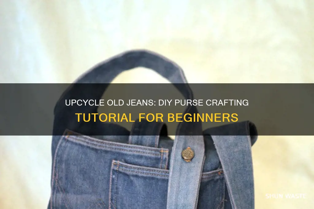 how to make purse with waste jeans