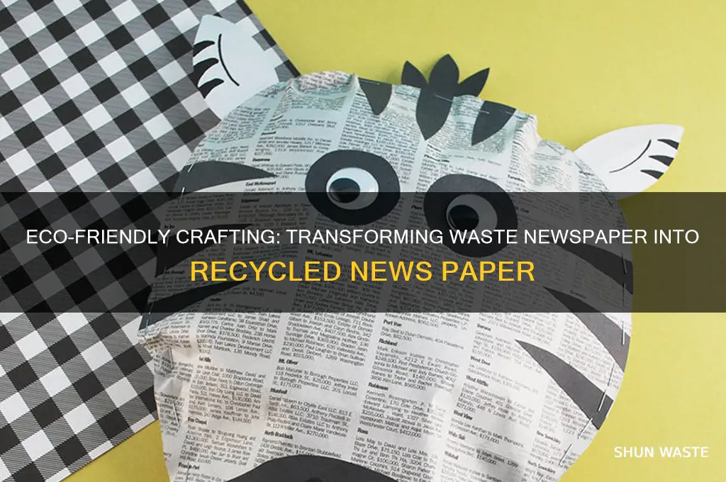 how to make recycled news paper from waste newspaper