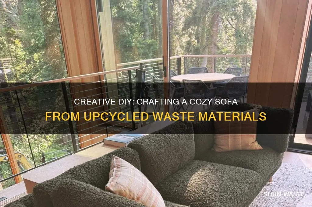 how to make sofa from waste material