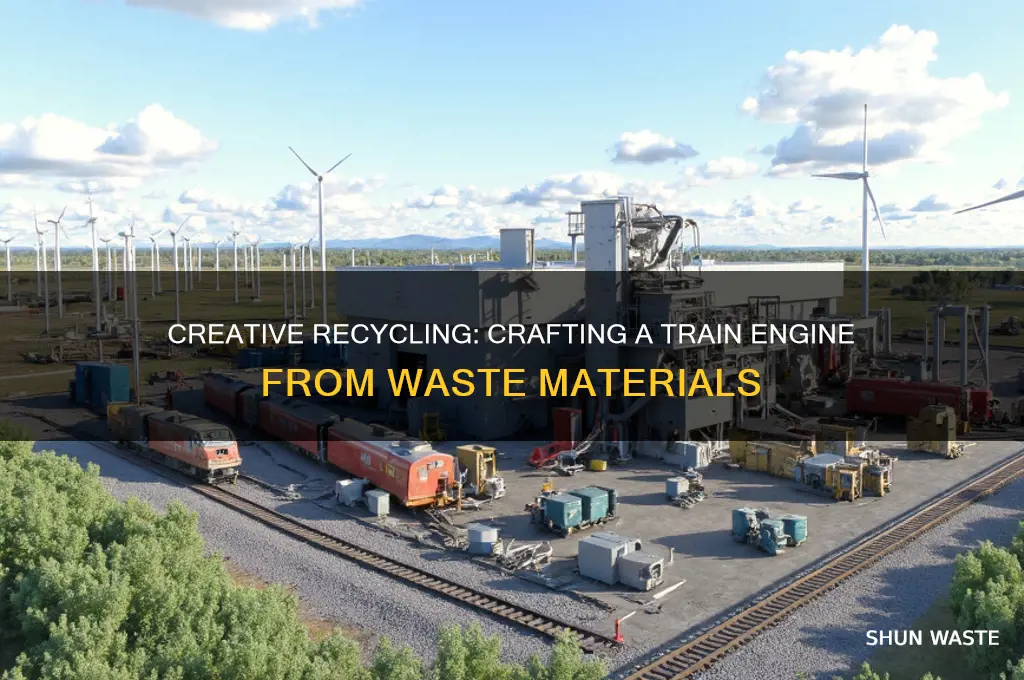 how to make train engine with waste material