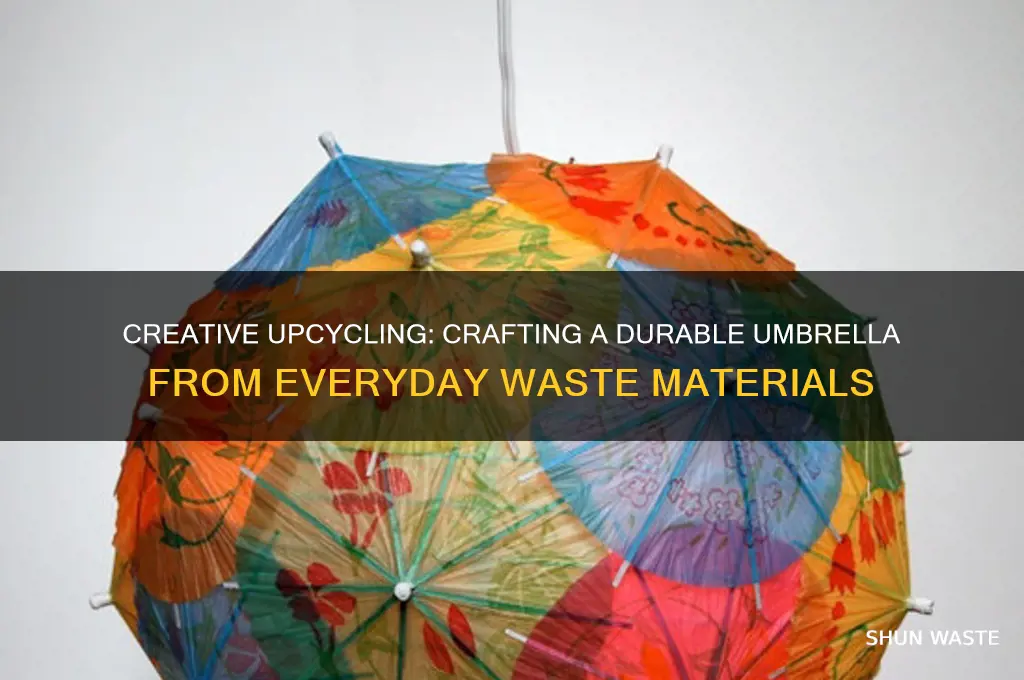 how to make umbrella with waste material
