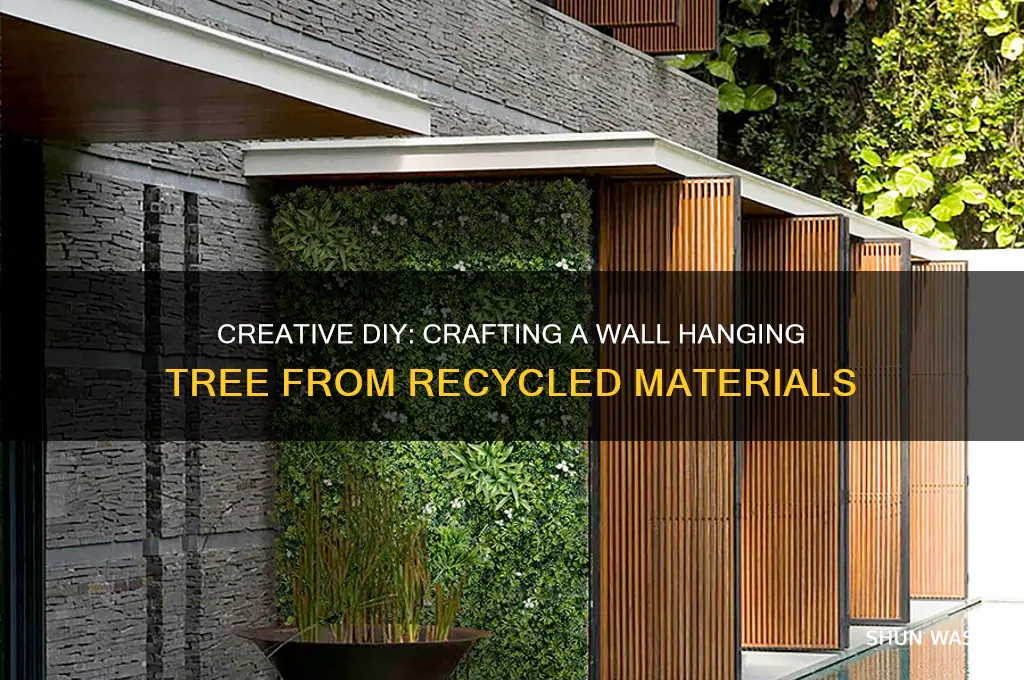 how to make wall hanging craft tree from waste