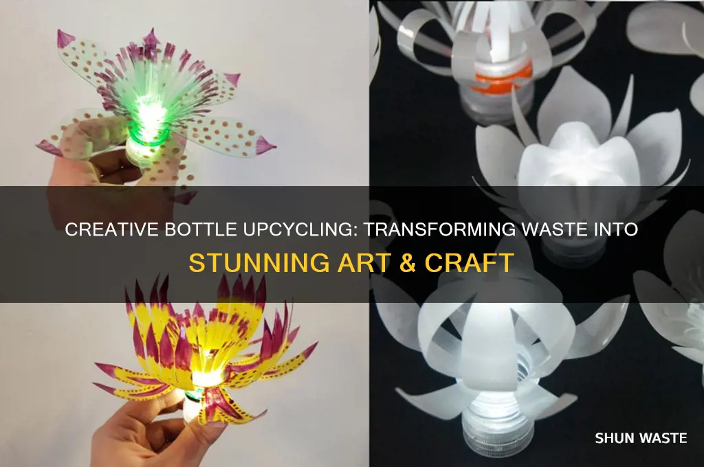 how to make waste bottle art and craft