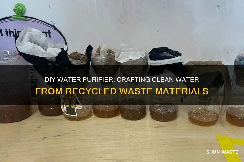 how to make water purifier with waste material