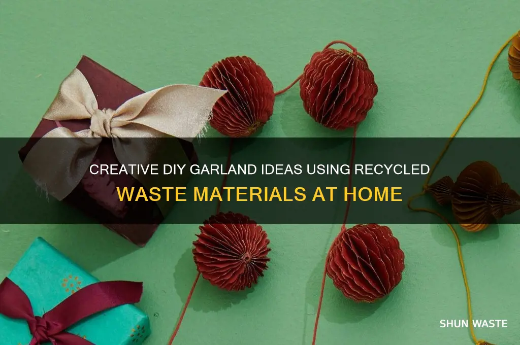 how to making garland with waste material