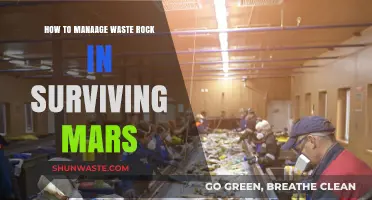 Efficient Waste Rock Management Strategies for Surviving Mars Colonies