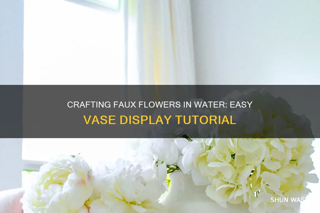 how to mske faux flowers in vase with waster