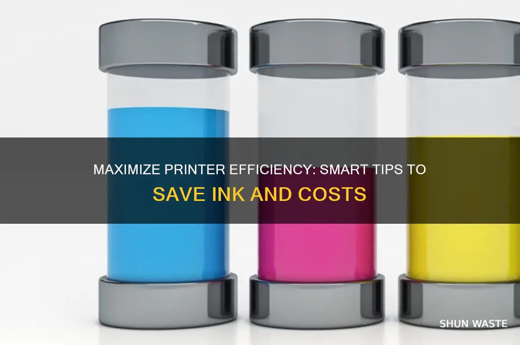 how to not waste ink in printer setting
