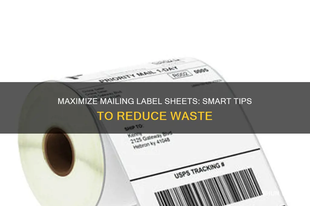 how to not waste mailing label sheets