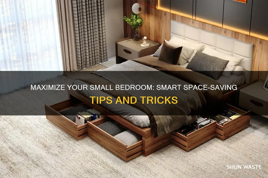 how to not waste space in a small bedroom