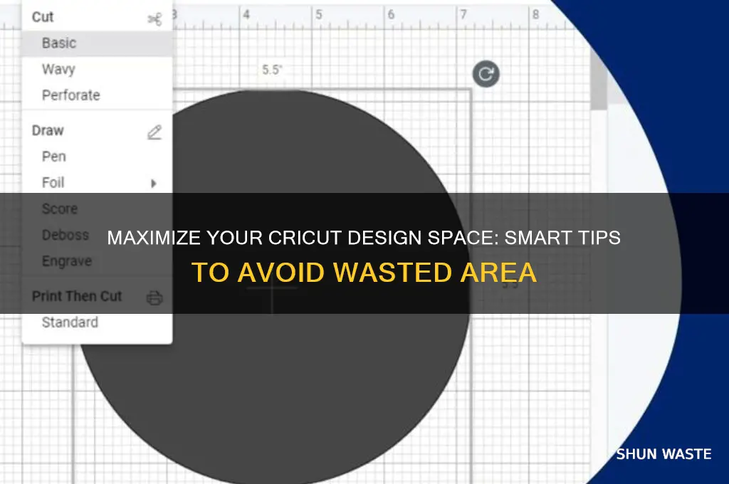 how to not waste space on cricut design space