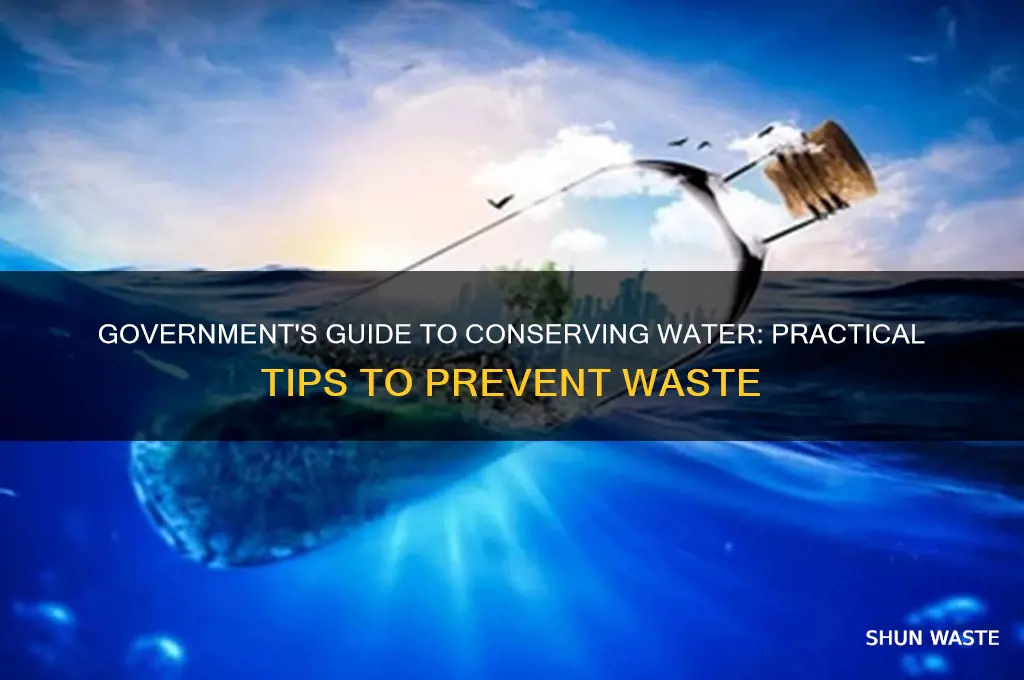 how to not waster water government guide