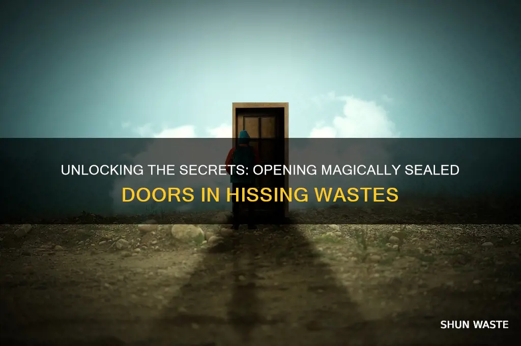 how to open magically sealed door in hissing wastes
