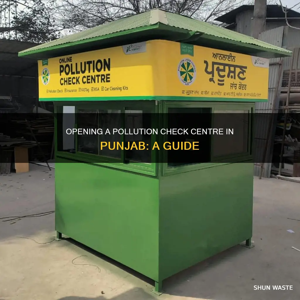 how to open pollution check centre in punjab