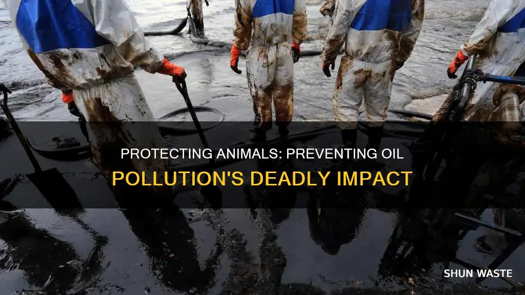 how to prevent oil pollution for animals