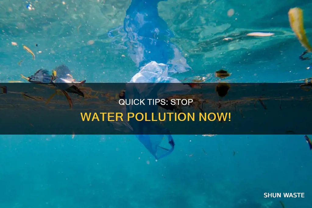 how to prevent water pollution in short points