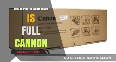 How to Check and Print When Canon Waste Toner is Full