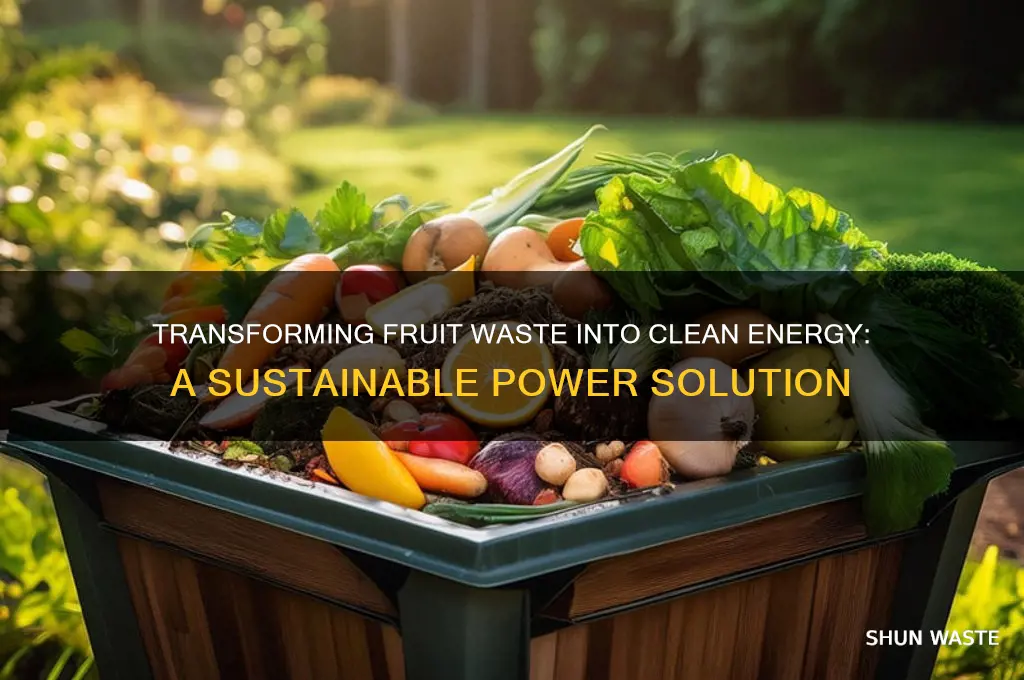 how to produce electricity from fruit waste