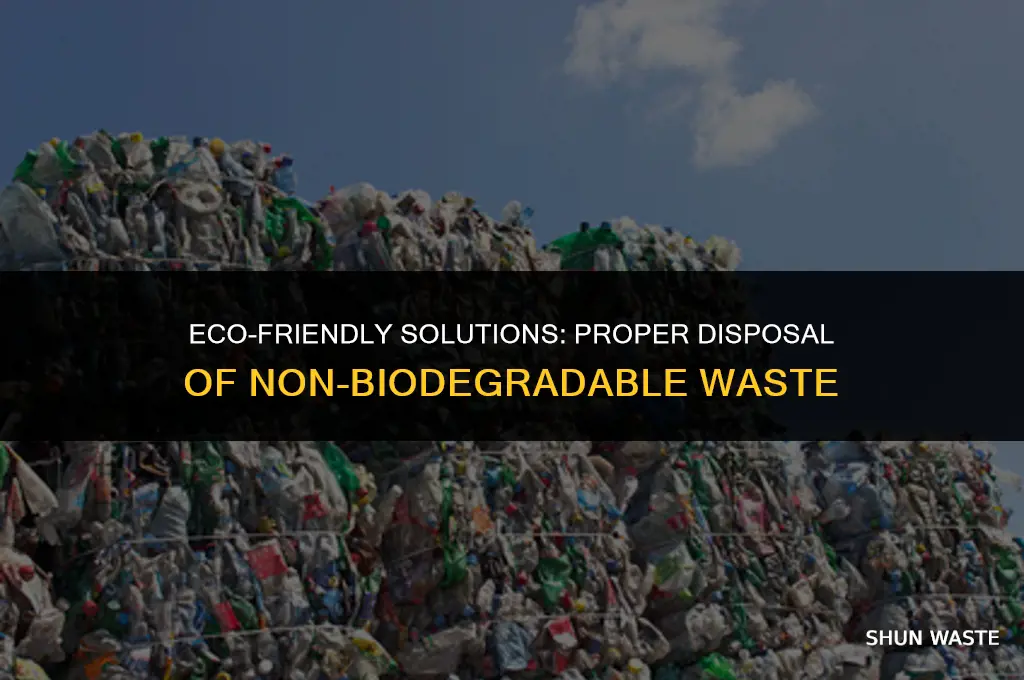 how to properly dispose non biodegradable waste
