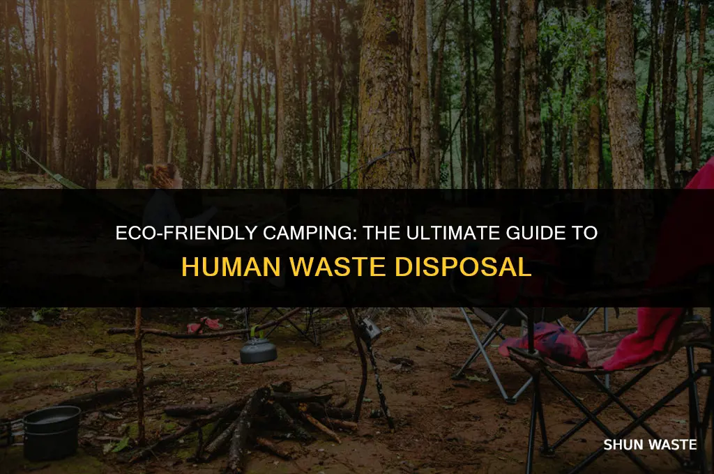 how to properly dispose of human waste while camping