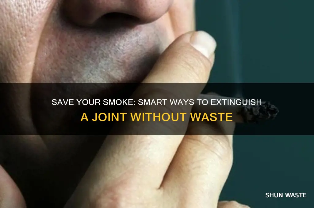 how to put out a joint without wasting