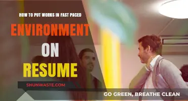 Mastering Resume Crafting: Highlighting Success in Fast-Paced Work Environments