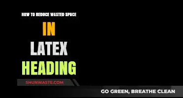 Optimize LaTeX Headings: Tips to Eliminate Wasted Space Efficiently