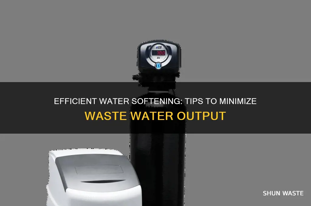 how to reduce water softener waste water