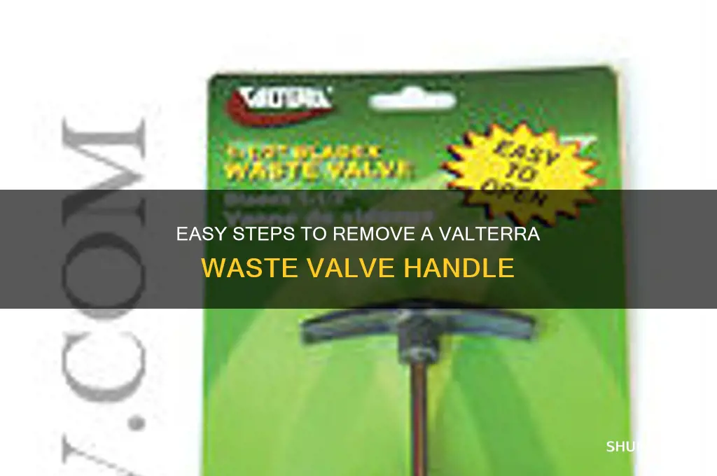 how to remove a valterra waste valve handle