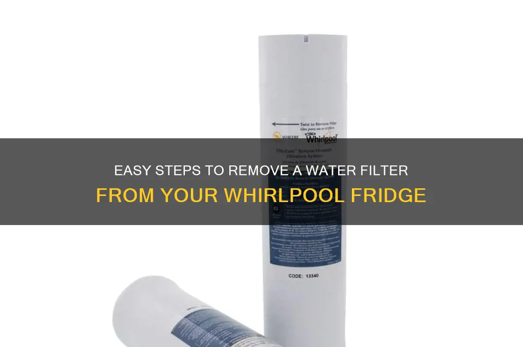 how to remove a waster filter on a whirlpool fridge