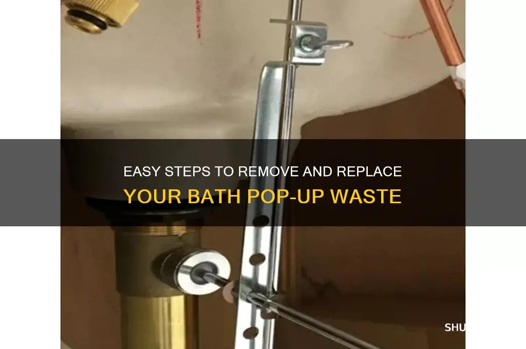 how to remove bath pop up waste