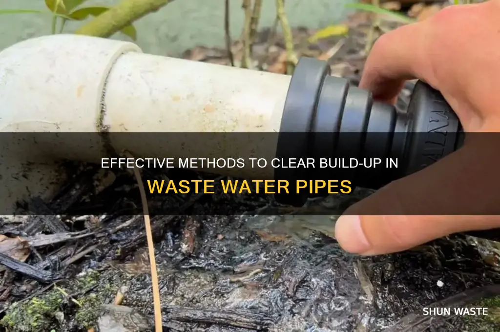 how to remove build-up in waste water pipes